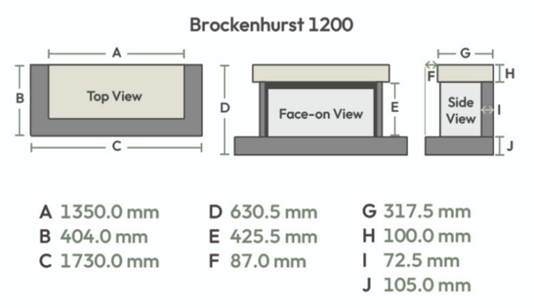British Fires Brockenhurst in finitura grigia