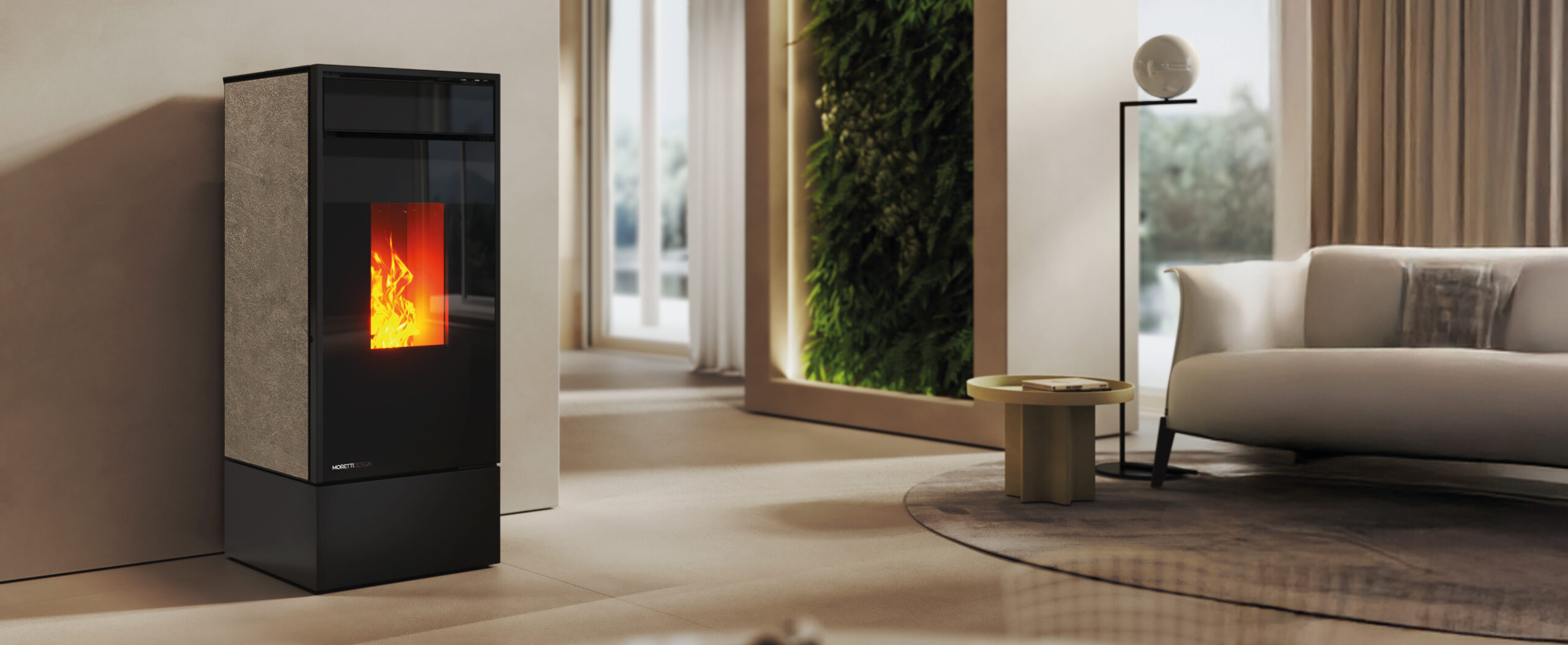 Stufa Moretti Design in ambiente moderno